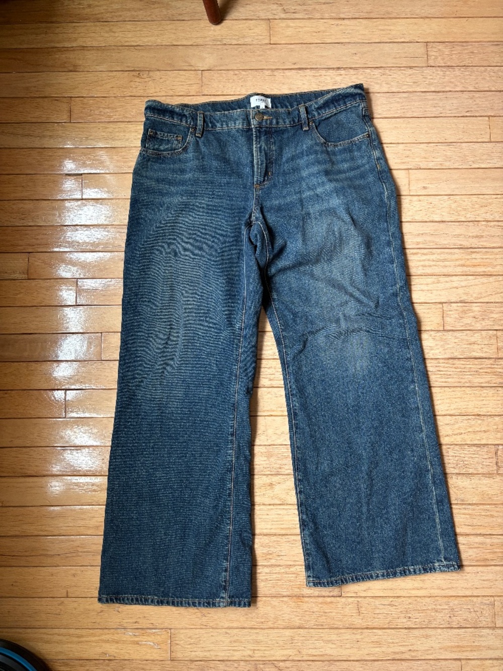 Loft Rivete Low Rise Wide Leg Jean